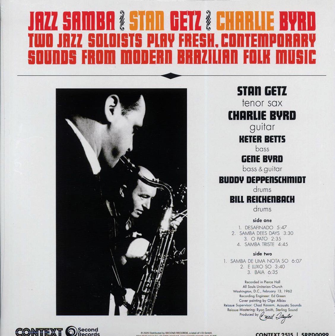 Stan Getz, Charlie Byrd - Jazz Samba (180g) (orange vinyl) [New Vinyl Record LP]