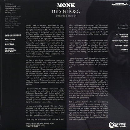 Thelonious Monk Quartet - Misterioso: Recorded On Tour (180g) [New Vinyl Record LP]