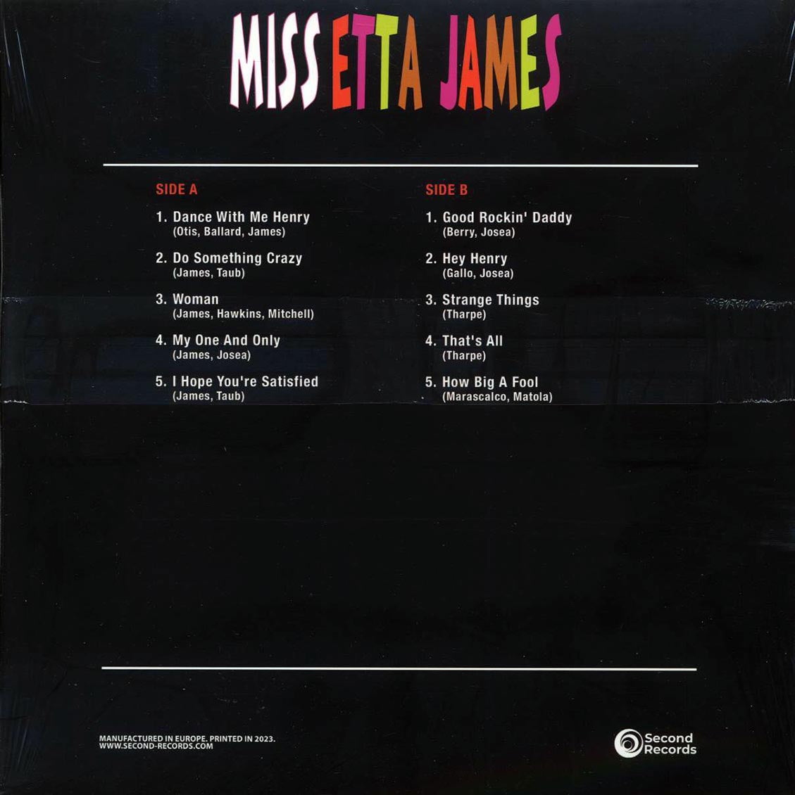Etta James - Miss Etta James (180g) (orange vinyl) [New Vinyl Record LP]