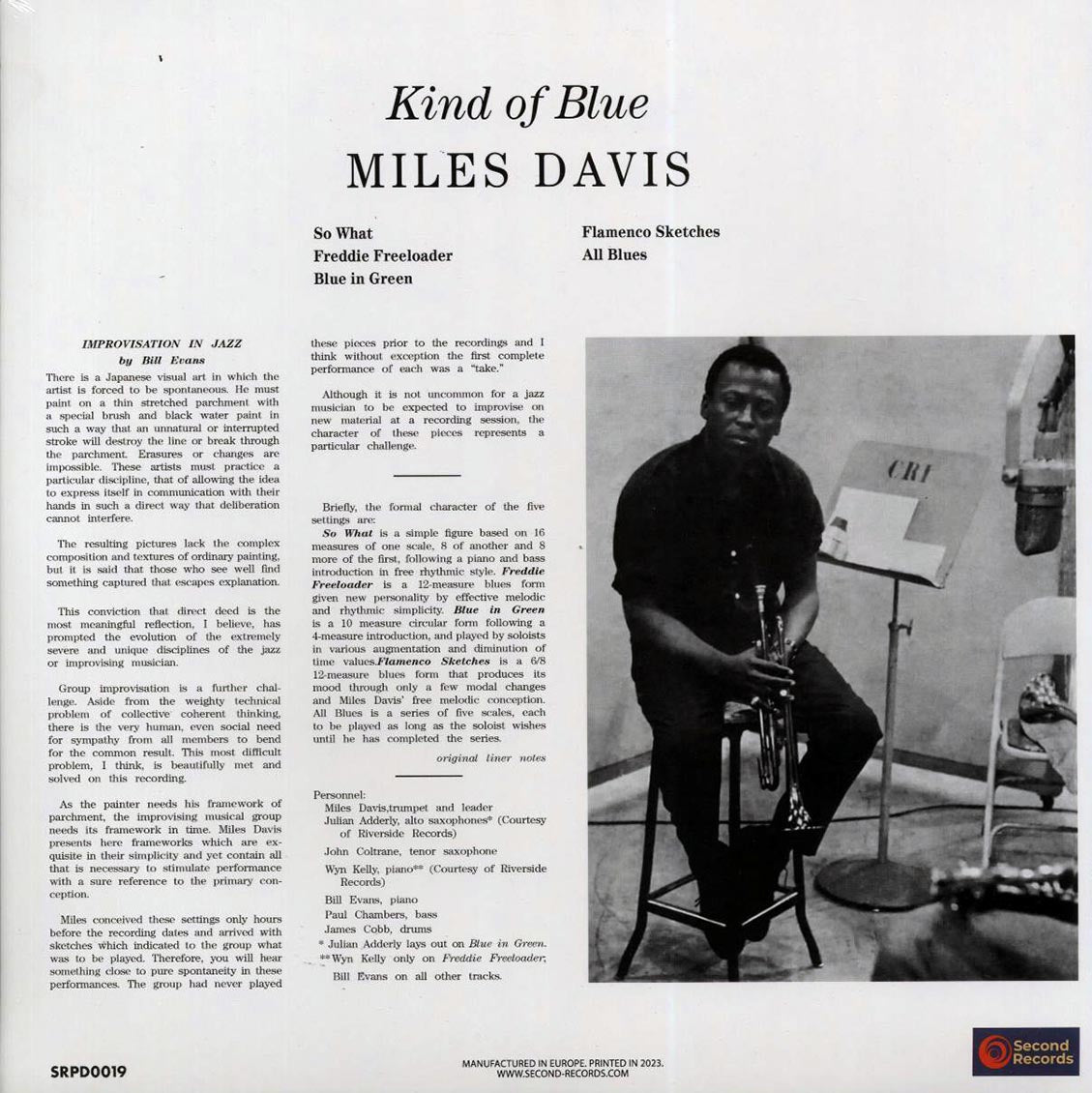 Miles Davis - Kind Of Blue (180g) (blue vinyl) [New Vinyl Record LP]