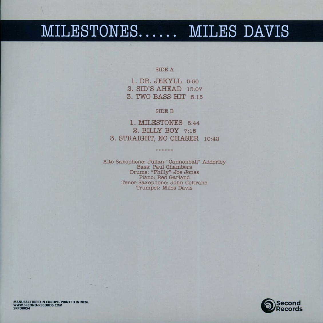 Miles Davis - Milestones (180g) (orange vinyl) [New Vinyl Record LP]