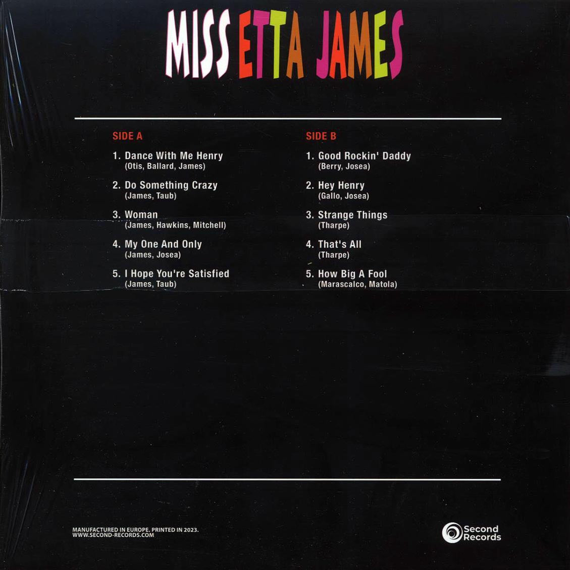 Etta James - Miss Etta James (180g) [New Vinyl Record LP]
