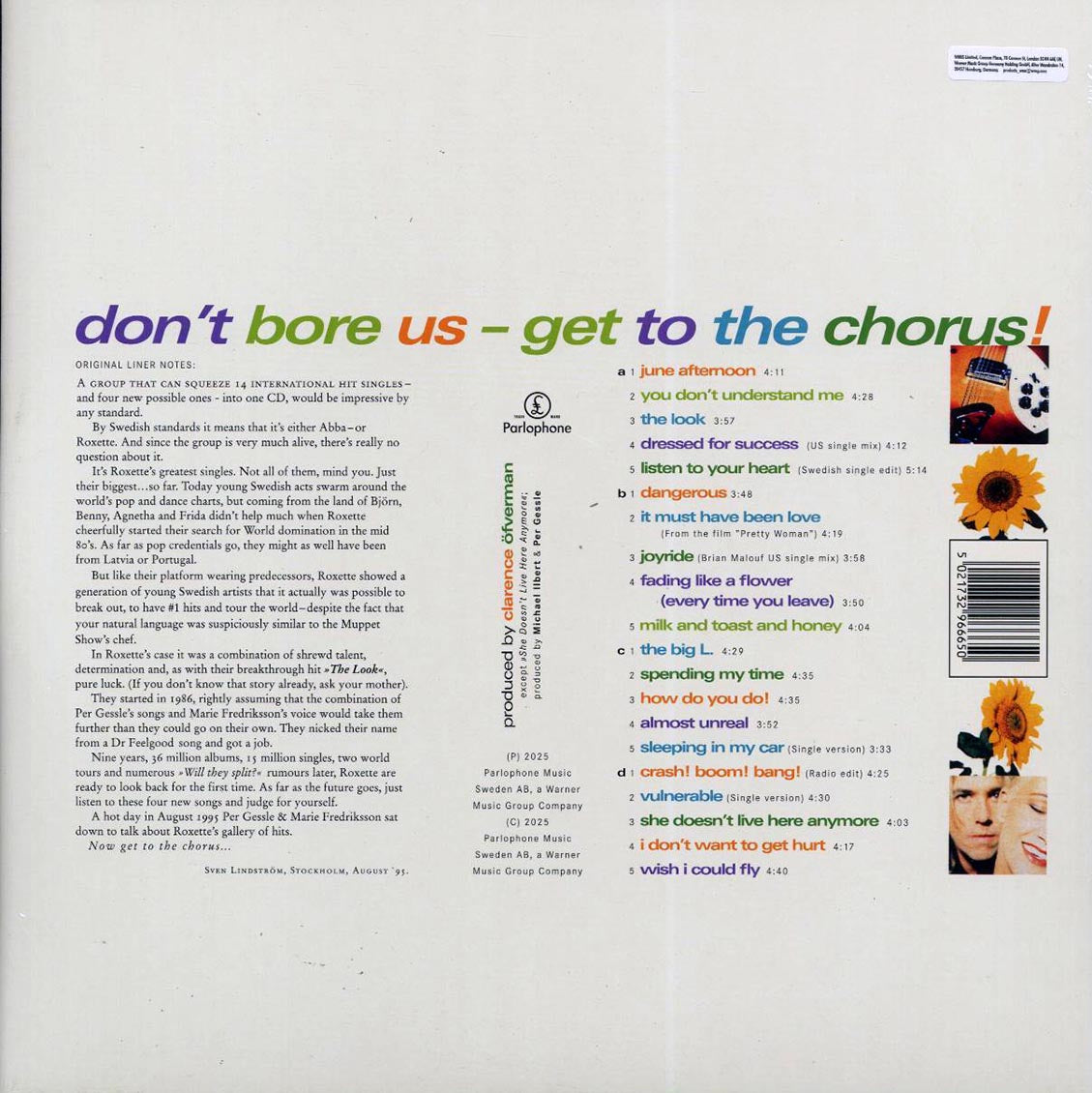 Roxette - Don't Bore Us Get To The Chorus! Roxette's Greatest Hits (30th Anniv. Ed.) (2xLP) (remastered) [New Vinyl Record LP]