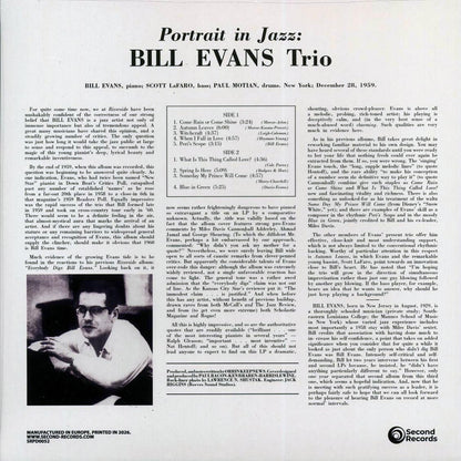Bill Evans Trio - Portrait In Jazz (180g) [New Vinyl Record LP]