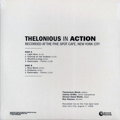 Thelonious Monk Quartet - Thelonious In Action: Recorded At The Five Spot Cafe, New York City (180g) [New Vinyl Record LP]