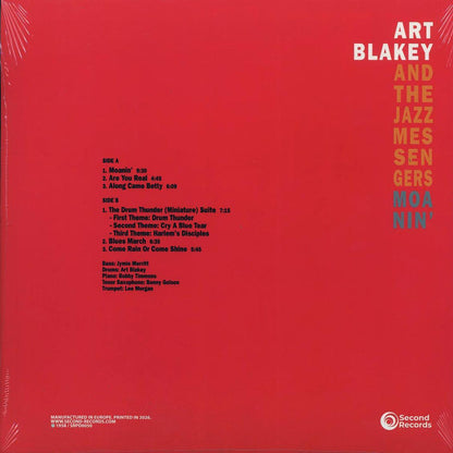 Art Blakey & The Jazz Messengers - Moanin' (180g) (red vinyl) [New Vinyl Record LP]