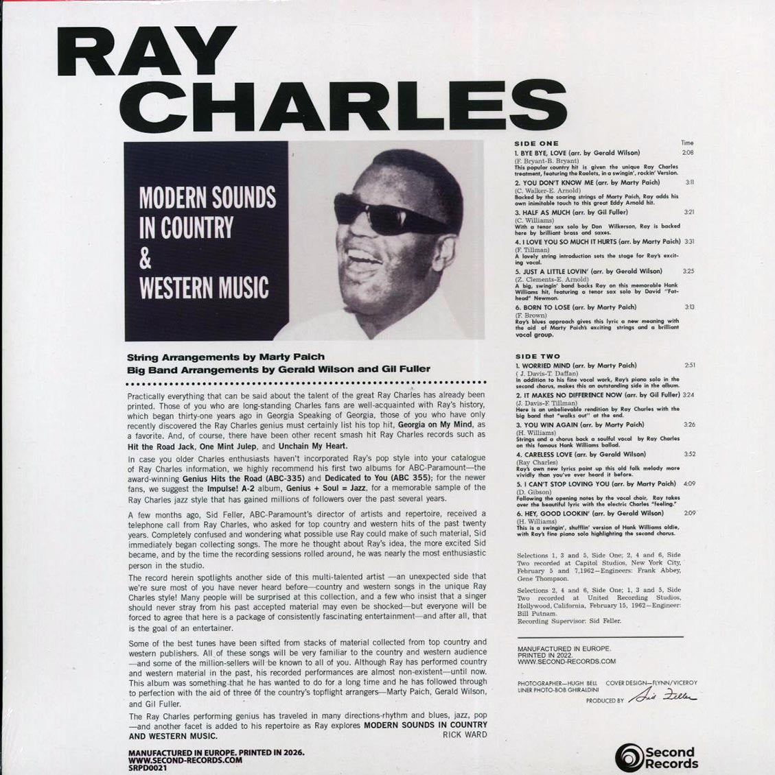 Ray Charles - Modern Sounds In Country And Western Music (180g) [New Vinyl Record LP]