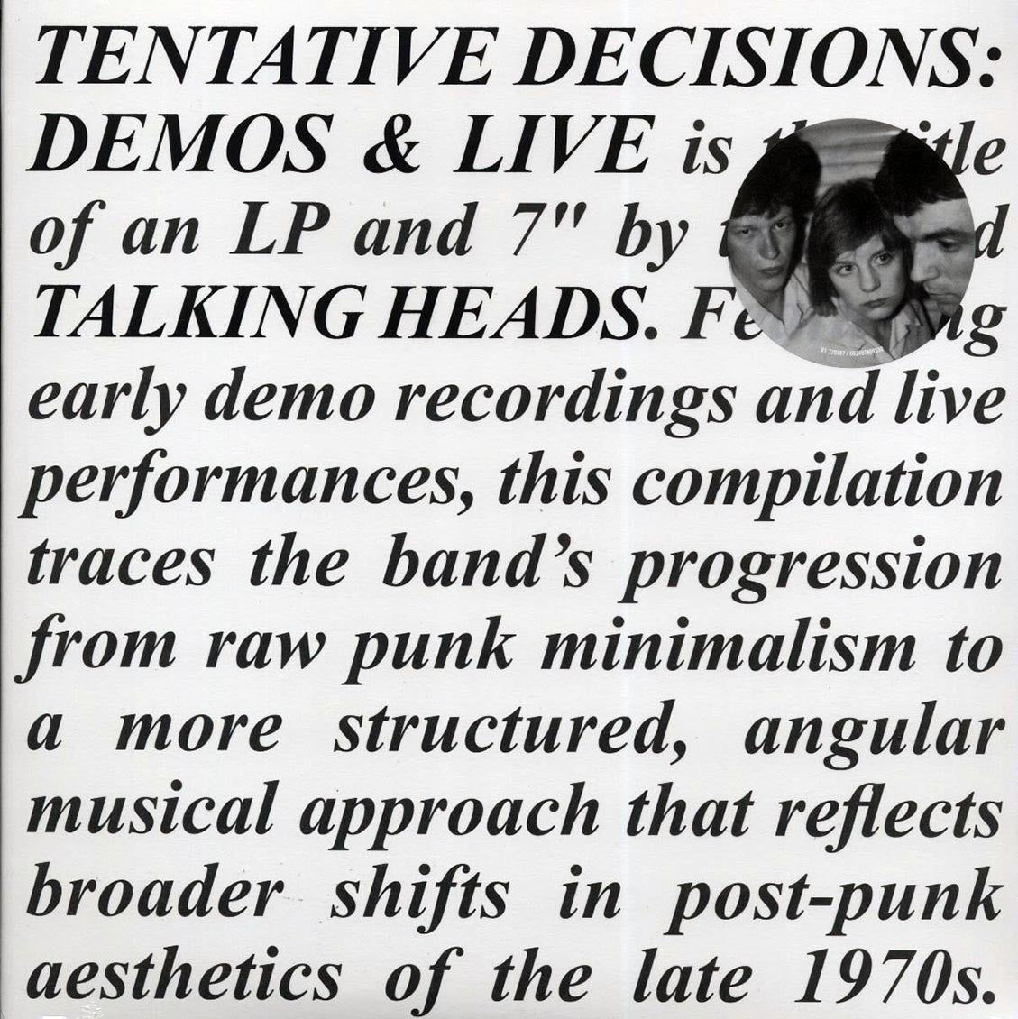 Talking Heads - Tentative Decisions: Demos & Live (incl. a bonus 45rpm vinyl) [New Vinyl Record LP]