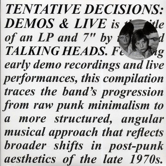 Talking Heads - Tentative Decisions: Demos & Live (incl. a bonus 45rpm vinyl) [New Vinyl Record LP]