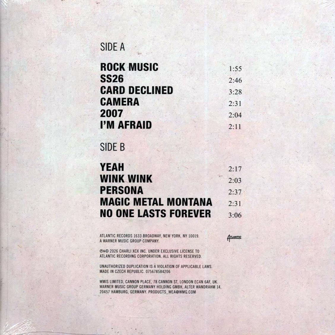 Charli XCX - Music, Fashion, Film [New Vinyl Record LP]