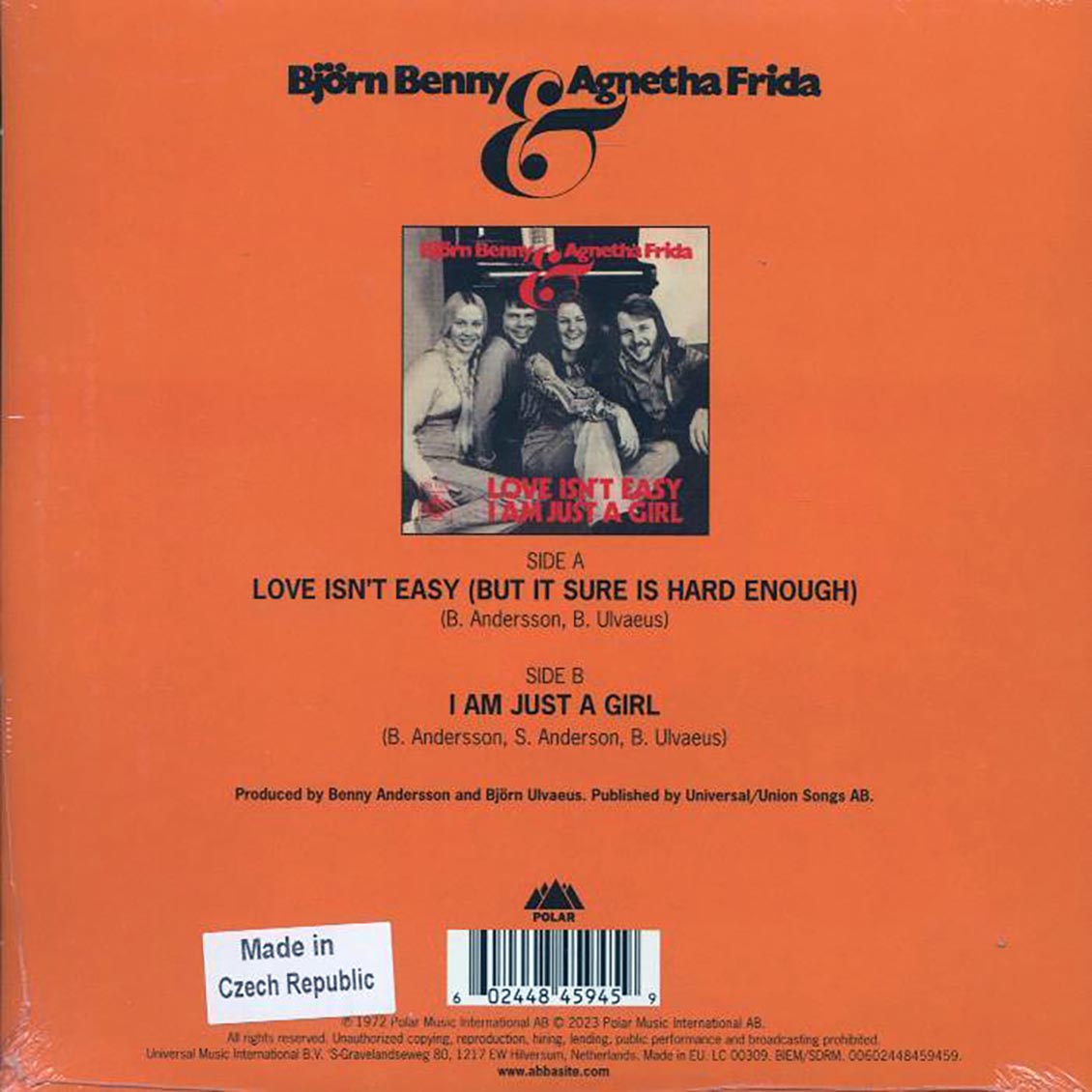 Bjorn Benny, Agnetha Frida - Love Isn't Easy (But It Sure Is Hard Enough)  /  Bjorn Benny, Agnetha Frida - I Am Just A Girl (ltd. ed.) (picture disc) [New Vinyl Record 7" Single]