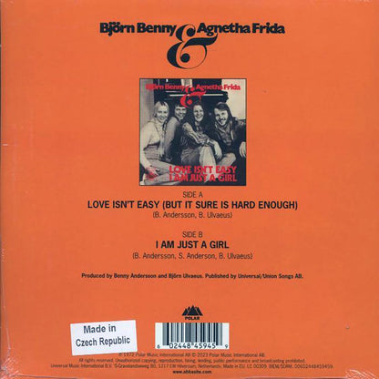 Bjorn Benny, Agnetha Frida - Love Isn't Easy (But It Sure Is Hard Enough)  /  Bjorn Benny, Agnetha Frida - I Am Just A Girl (ltd. ed.) (picture disc) [New Vinyl Record 7" Single]
