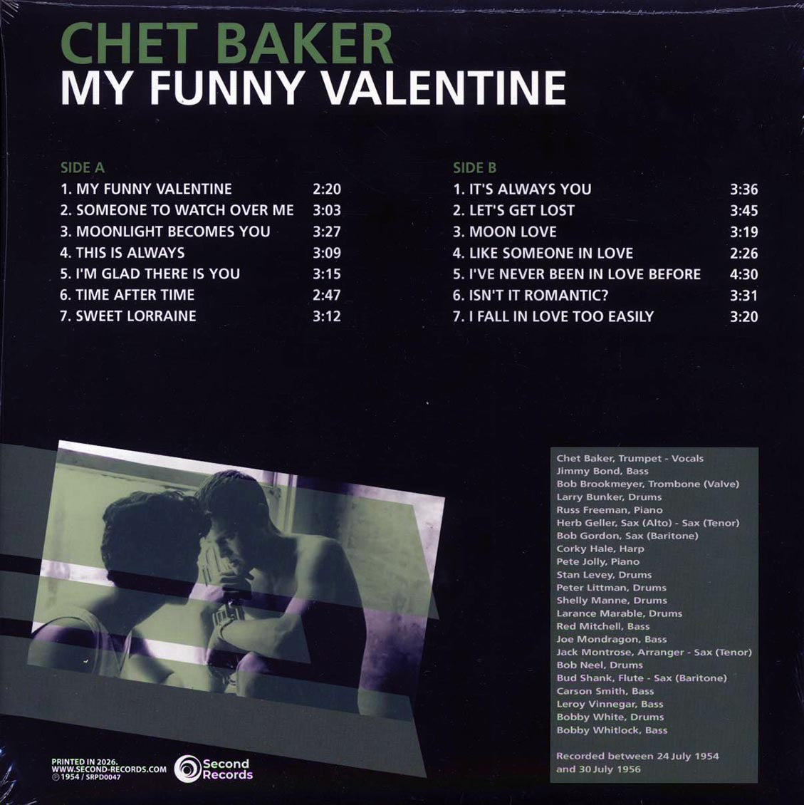 Chet Baker - My Funny Valentine (180g) (green vinyl) [New Vinyl Record LP]