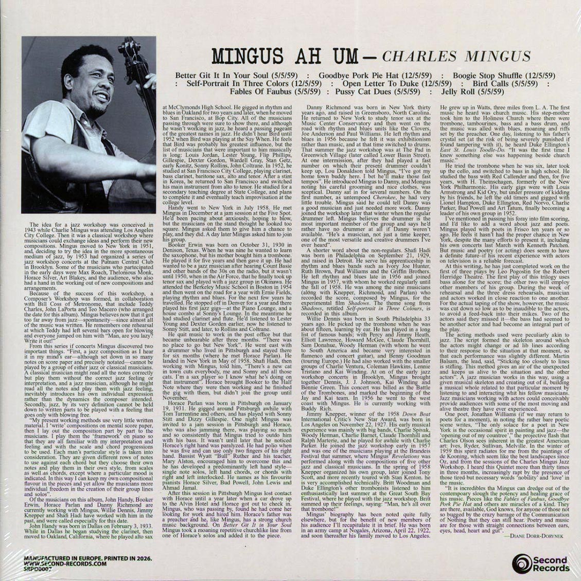 Charles Mingus - Mingus Ah Um (180g) (yellow vinyl) [New Vinyl Record LP]