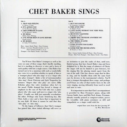 Chet Baker - Chet Baker Sings (180g) (yellow vinyl) [New Vinyl Record LP]