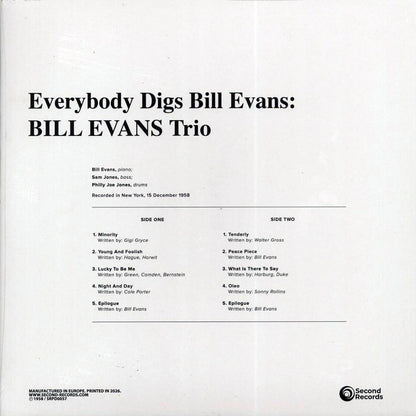 Bill Evans Trio - Everybody Digs Bill Evans (180g) [New Vinyl Record LP]