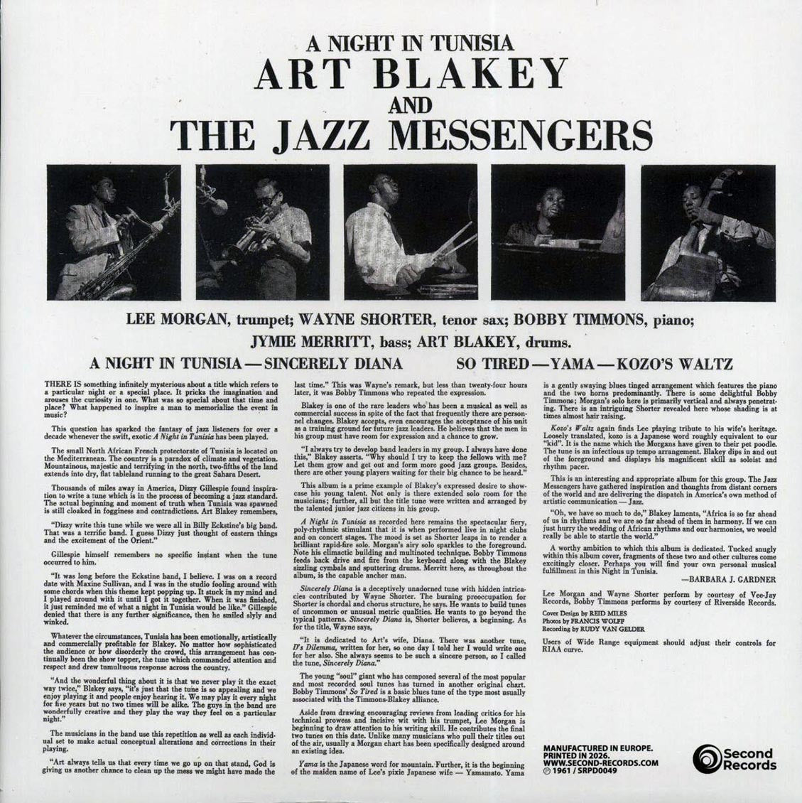 Art Blakey & The Jazz Messengers - A Night In Tunisia (180g) [New Vinyl Record LP]