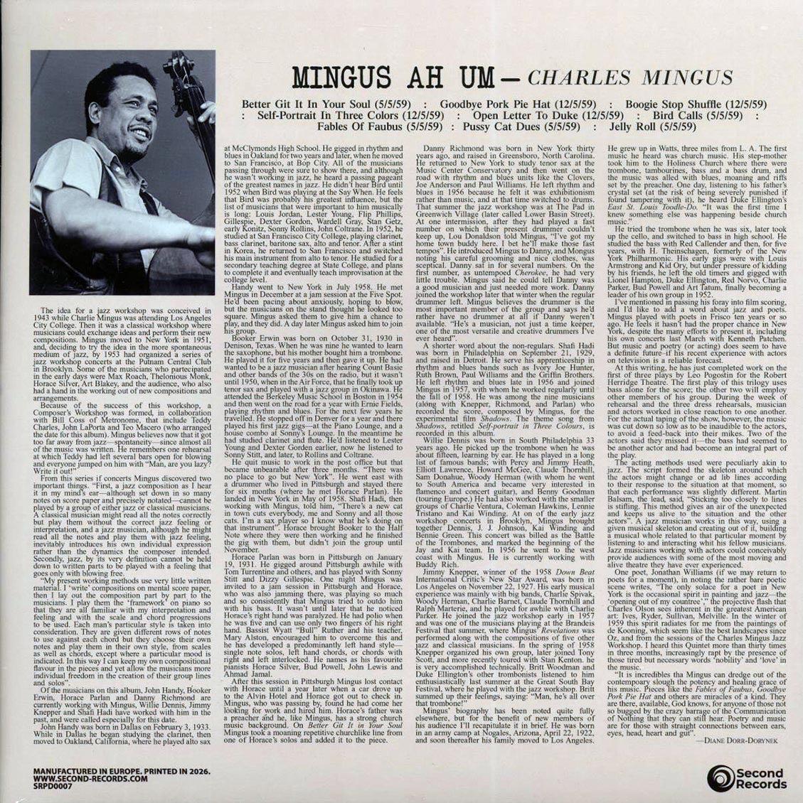 Charles Mingus - Mingus Ah Um (180g) [New Vinyl Record LP]