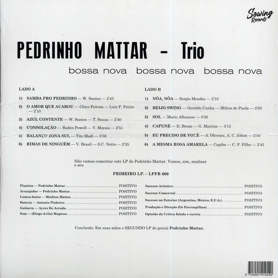 Pedrinho Mattar Trio - Bossa-Nova Bossa-Nova Bossa-Nova (clear vinyl) [New Vinyl Record LP]