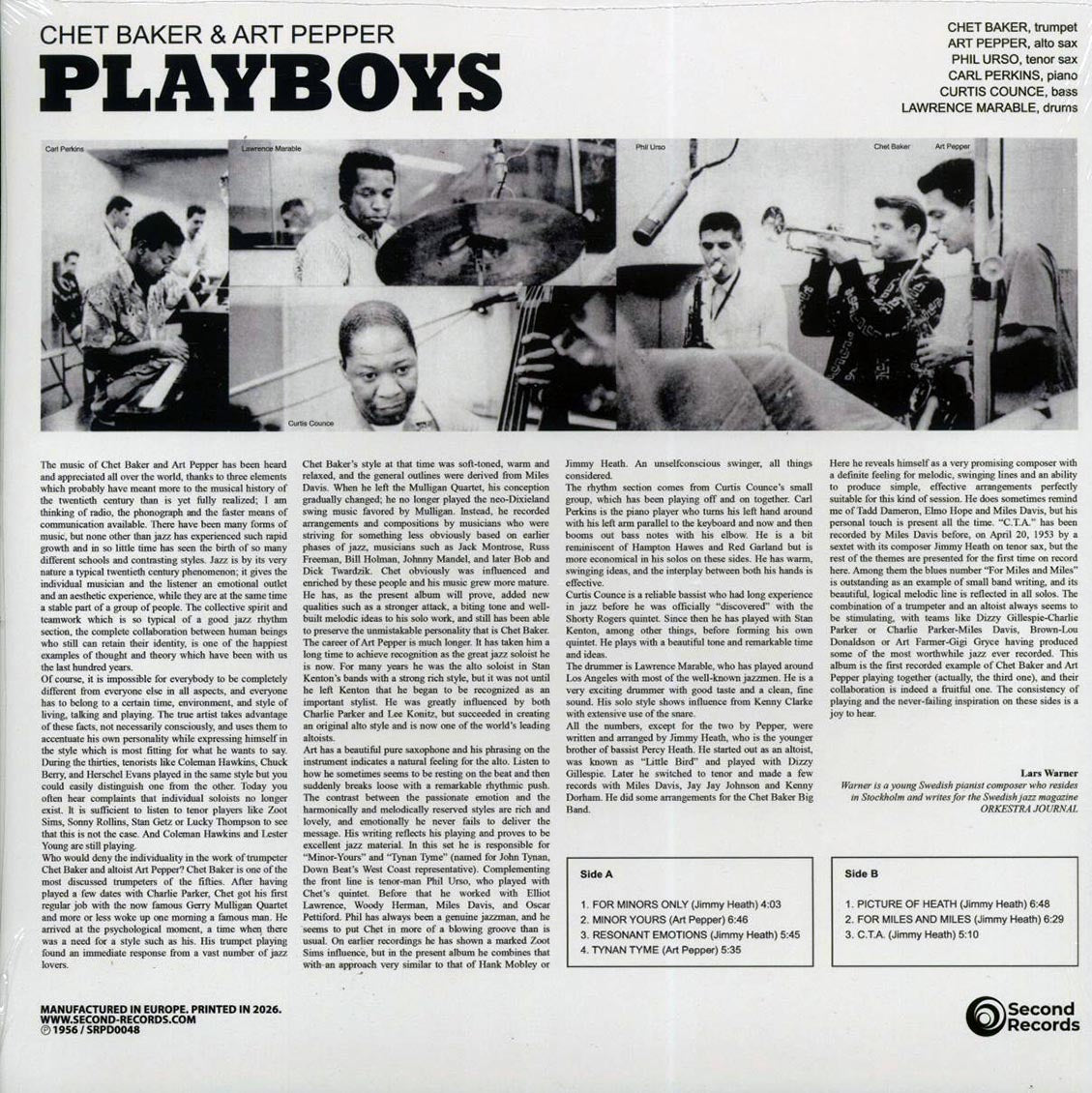 Chet Baker, Art Pepper - Playboys (180g) [New Vinyl Record LP]