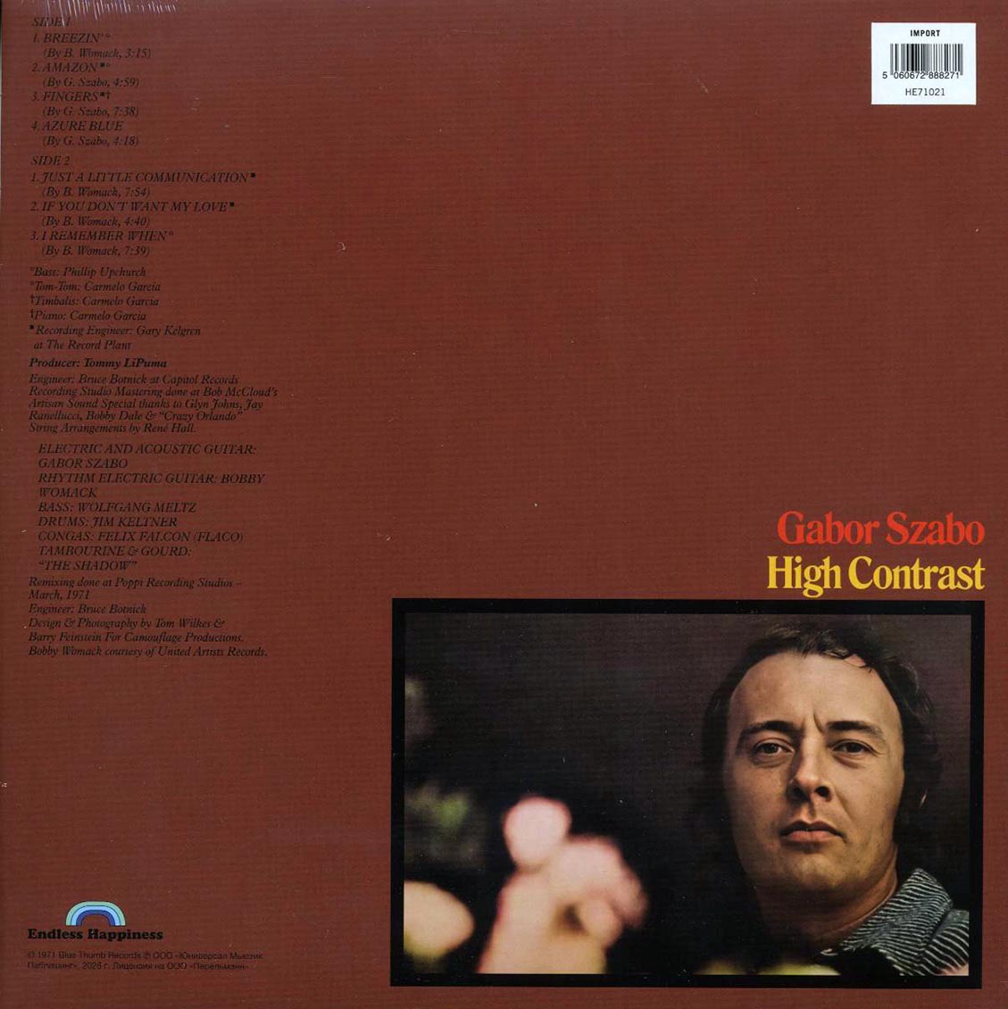 Gabor Szabo - High Contrast [New Vinyl Record LP]