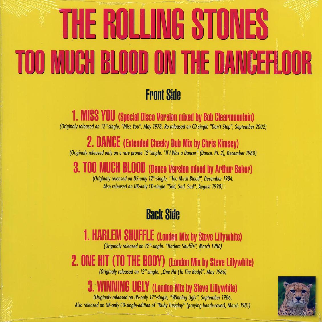 The Rolling Stones - Too Much Blood On The Dancefloor [New Vinyl Record LP]