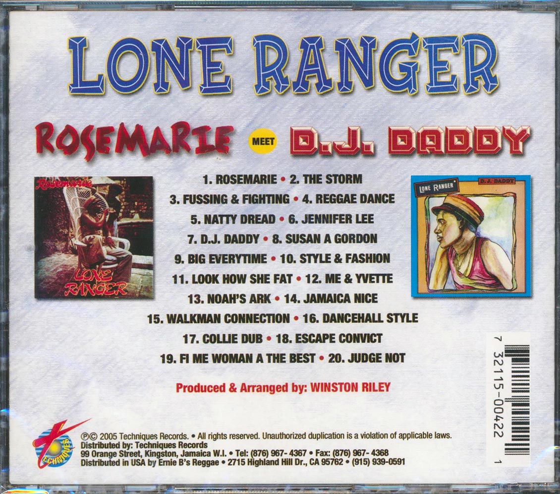 Lone Ranger - Rosemarie + DJ Daddy (2 albums on 1 CD) (20 tracks) [New CD]