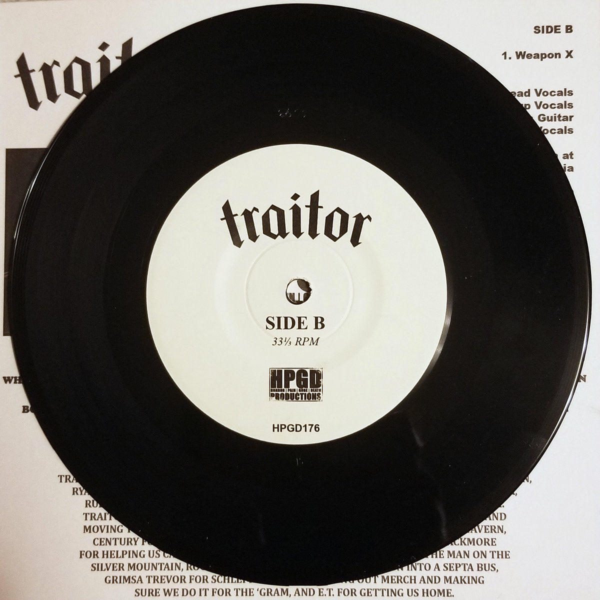 SACRIFICIAL BLOOD / TRAITOR - Split 7-Inch Record [New]