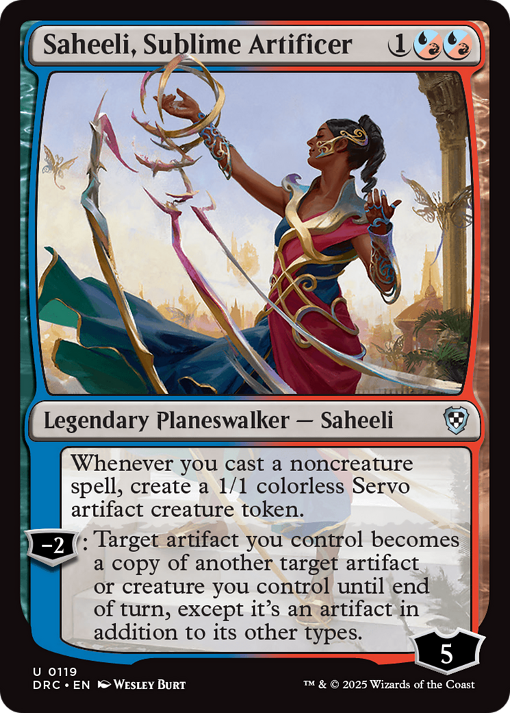 Saheeli, Sublime Artificer (DRC-119) - Commander: Aetherdrift