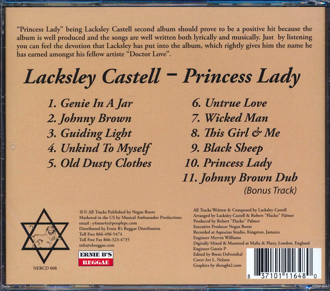 Lacksley Castell - Princess Lady [New CD]