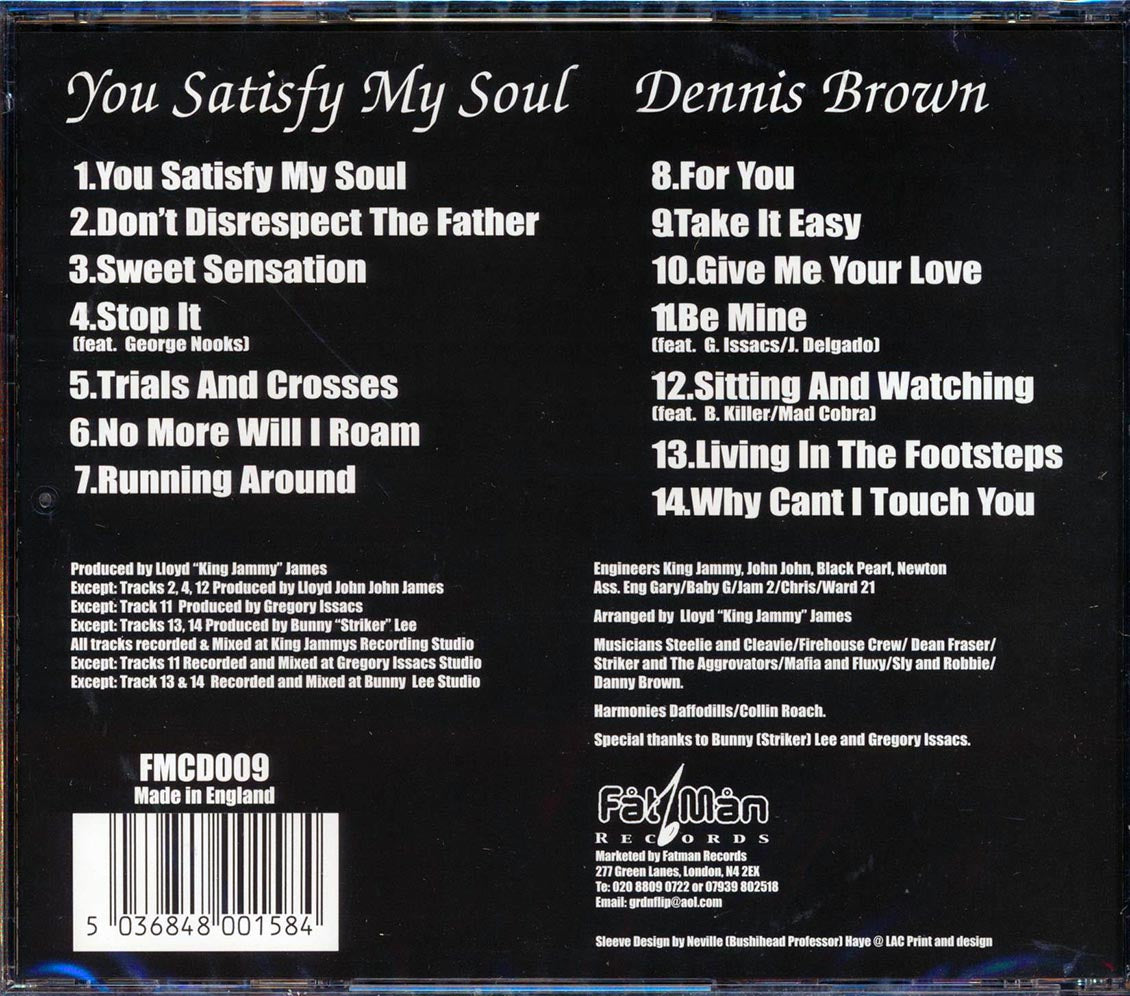 Dennis Brown - You Satisfy My Soul [New CD]