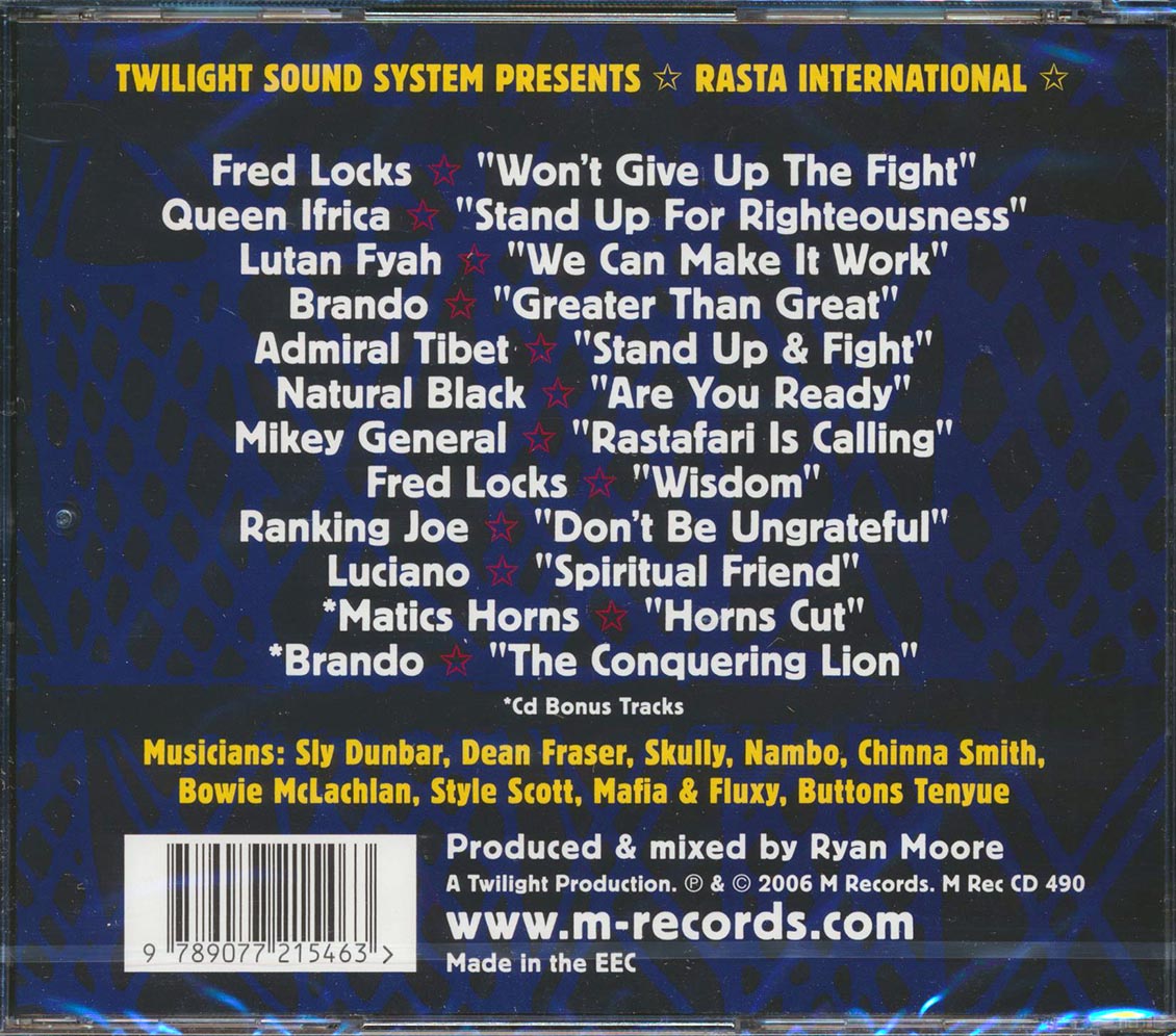 Luciano, Fred Locks, Lutan Fyah, Etc. - Rasta International [New CD]