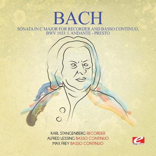 Karl Stangenberg - Sonata C Major for Recorder & Basso Continuo BWV 1 Music CD