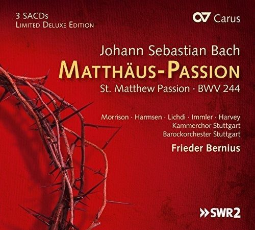 J Bach S / Morrison,Hannah / Harmsen,Sophie - St. Matthew Passion BWV 244 Music CD