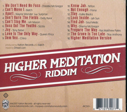 Sizzla, Jah Sun, Tony Rebel, Queen Ifrica, Etc. - Higher Meditation Riddim (rhythm: "Higher Meditation") [New CD]