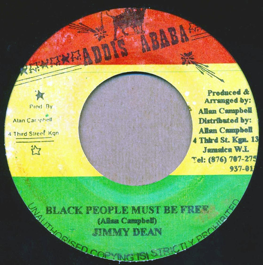 Jimmy Dean - Black People Must Be Free  /  Jah Walls All Stars - Black People Dub [New] [New Vinyl 7"]