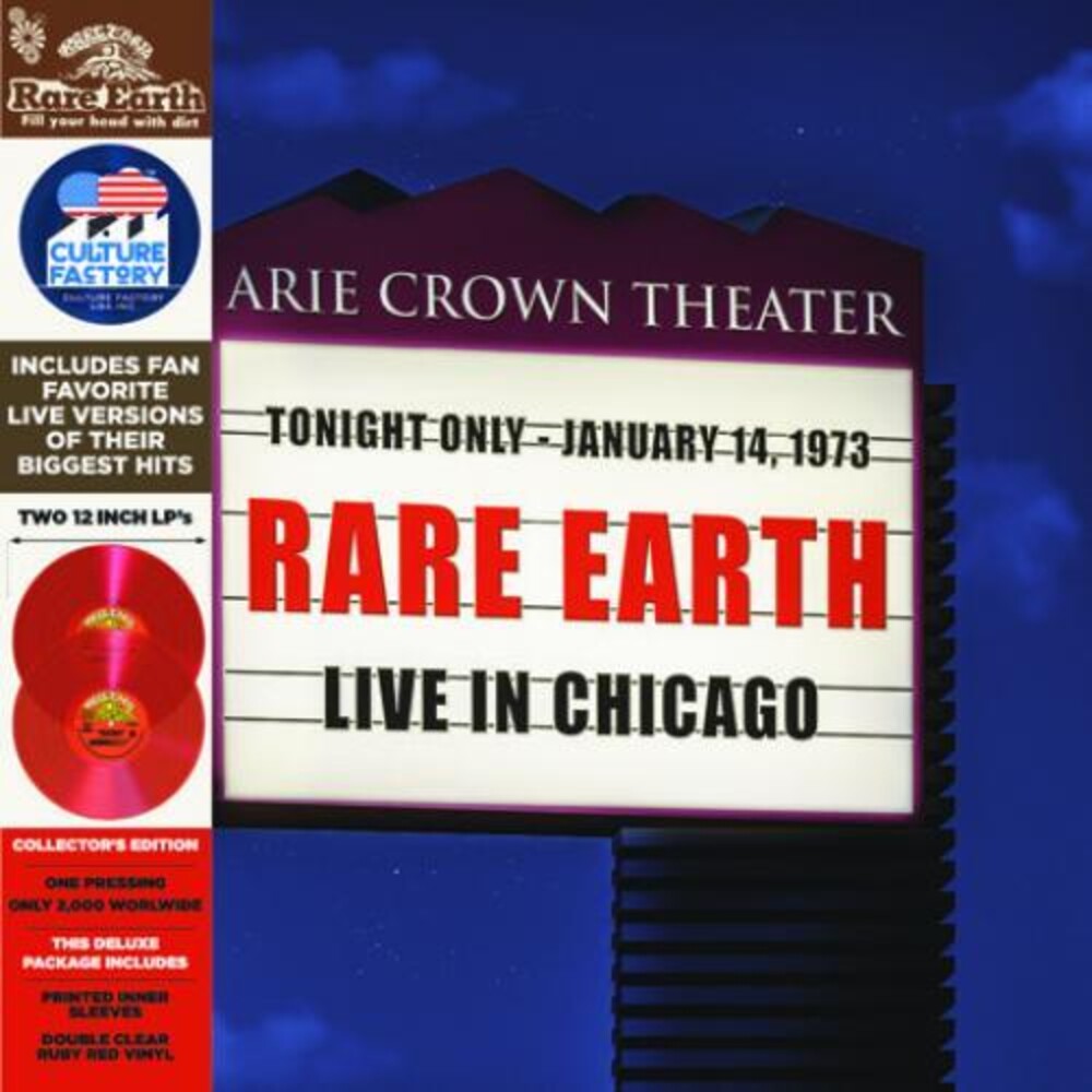 Rare Earth - Live in Chicago (Red Translucent Vinyl) [LP] [New Vinyl]