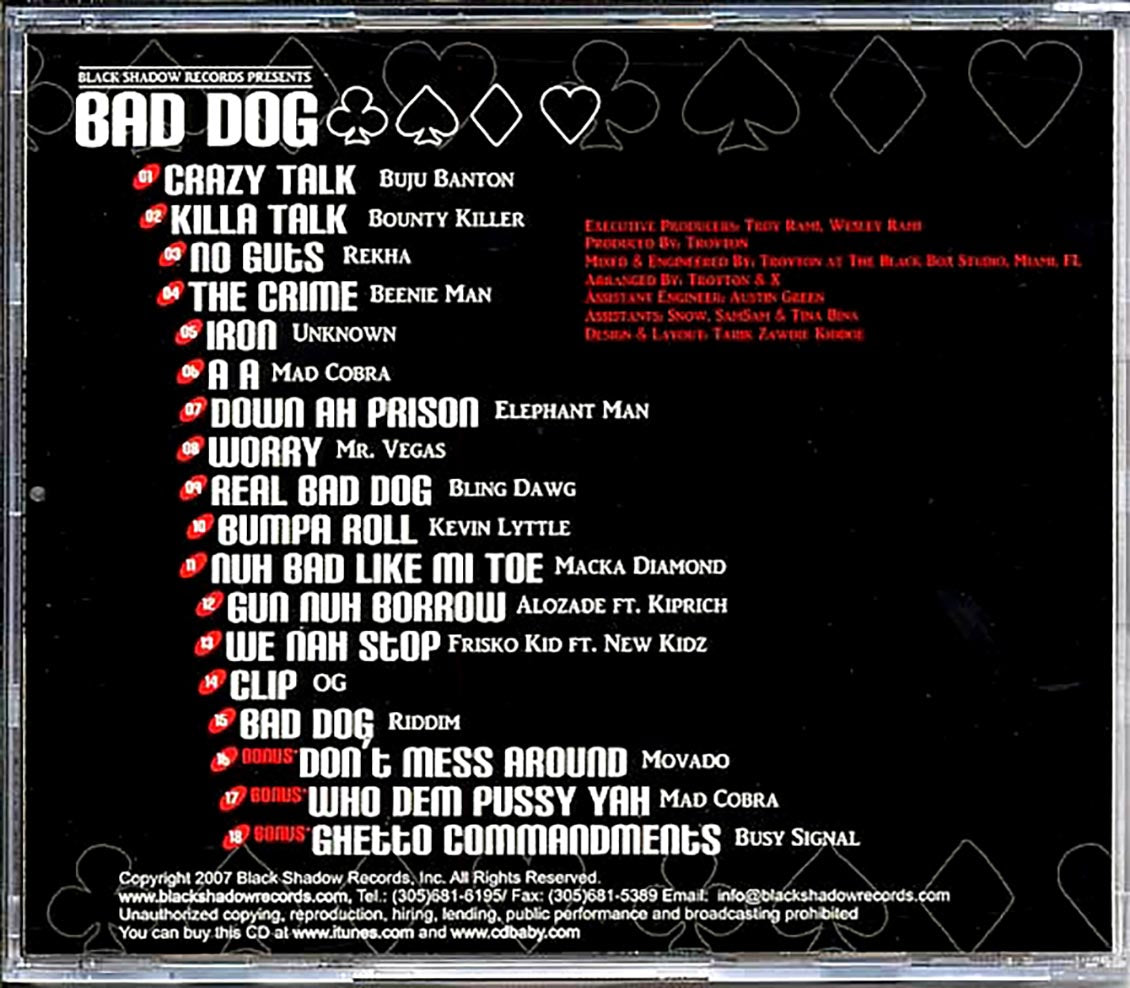 Buju Banton, Busy Signal, Bounty Killer, Mad Cobra, Etc. - Bad Dog (rhythm: "Bad Dog") [New CD]