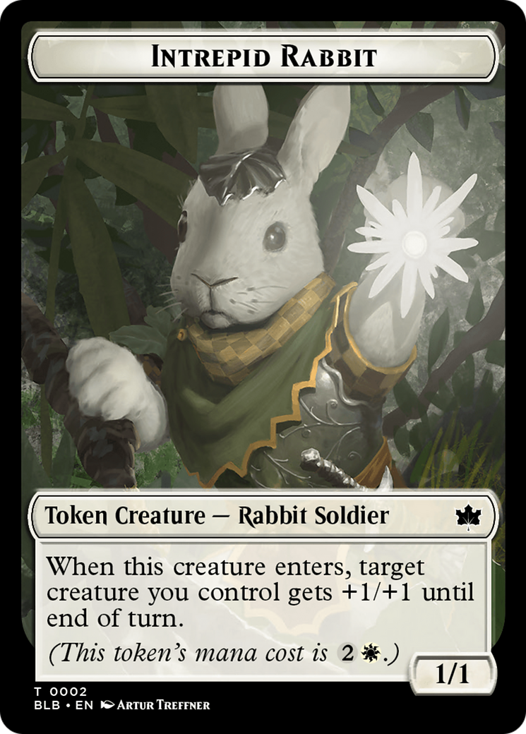 Intrepid Rabbit (BLB-002) - Bloomburrow Tokens
