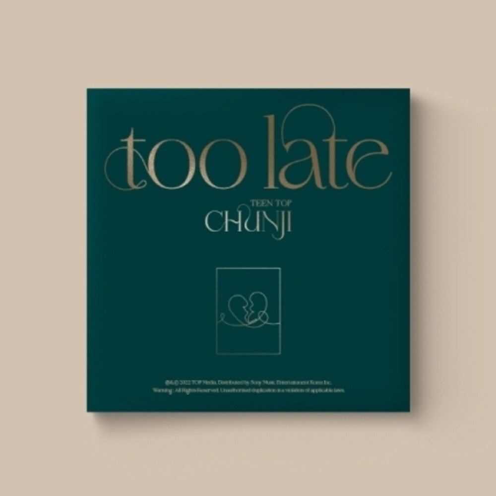 Chunji ( Teen Top ) - Too Late (Pcrd) (Phot) (Asia) Music CD