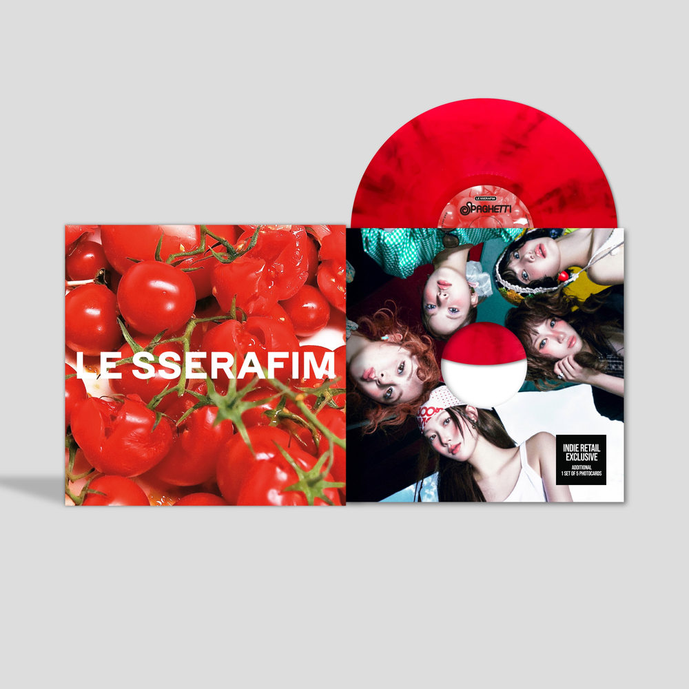 LE SSERAFIM - 1st Single Album 'SPAGHETTI' (Indie Exclusive) [Tomato Red + Photocards] [New Vinyl]