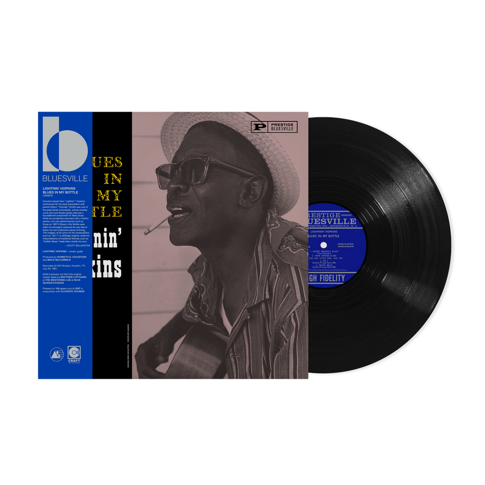 Lightnin' Hopkins - Blues In My Bottle (Bluesville Acoustic Sounds Series) [180g Black Vinyl - paper wrapped jacket] [New Vinyl]