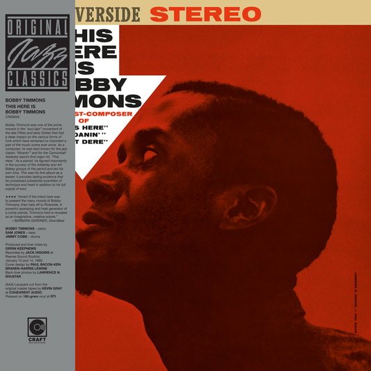 Bobby Timmons - This Here Is Bobby Timmons (Original Jazz Classics Series) [LP] [New Vinyl]