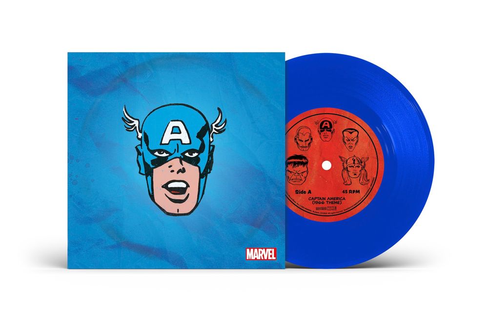Marvel Chorus - Merry Marvel Marching Society (1966 Theme) [Captain America Translucent Blue 7" Single] [New Vinyl]
