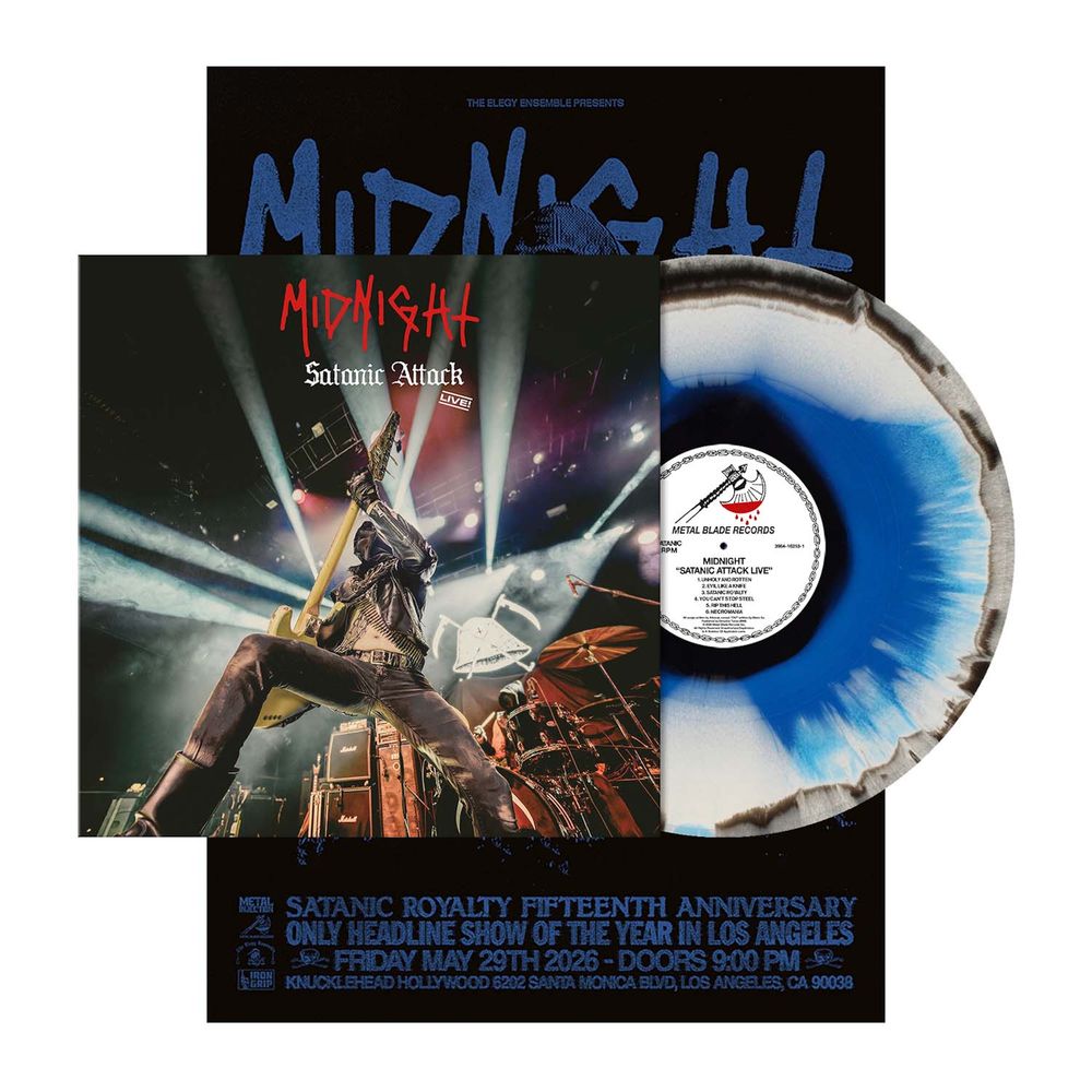 Midnight - Satanic Attack Live! [Blue White Black] [New Vinyl]