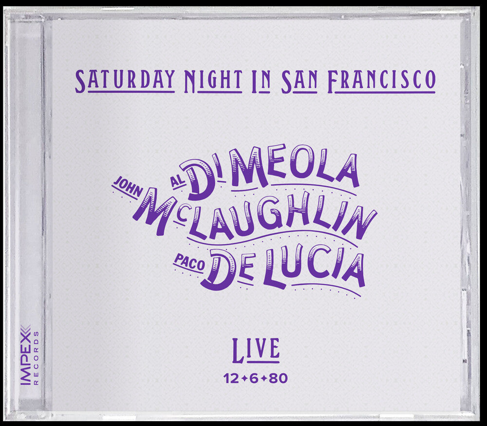 John Mclaughlin  / De Lucia,Paco / Di Meola,Al - Saturday Night In San Francisco [CD]