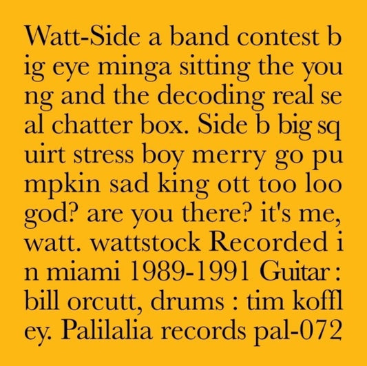 Watt - Recorded In Miami 1989-1991 [LP] [New Vinyl]