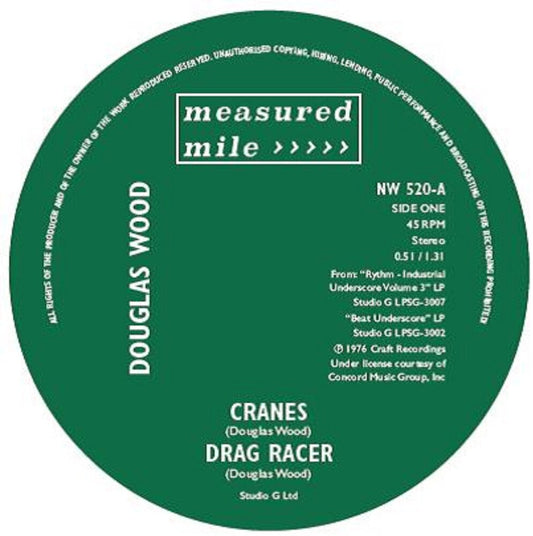 Wood, Douglas / John Cameron - Cranes / Drag Racer / Sprocket Shuffle [7" Vinyl]