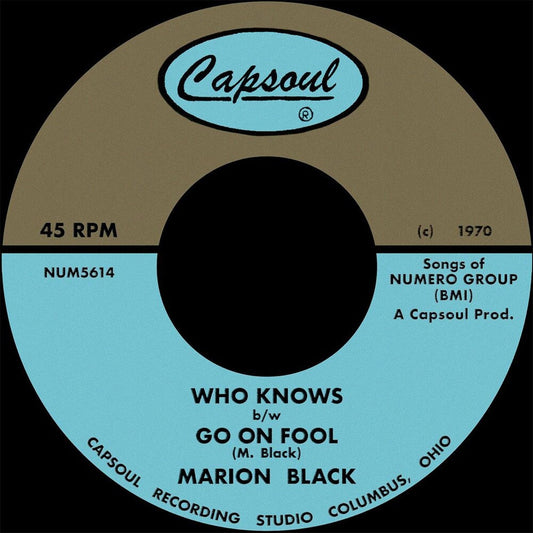 Black, Marion - Go on Fool B/W Who Knows [7" Vinyl] [New Vinyl]