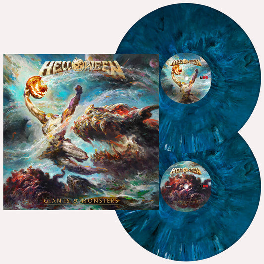 Helloween - GIANTS & MONSTERS [Deep Ocean Blue Marbled 2LP, Pumpkin Etching on D-Side, 12-page booklet] [New Vinyl]